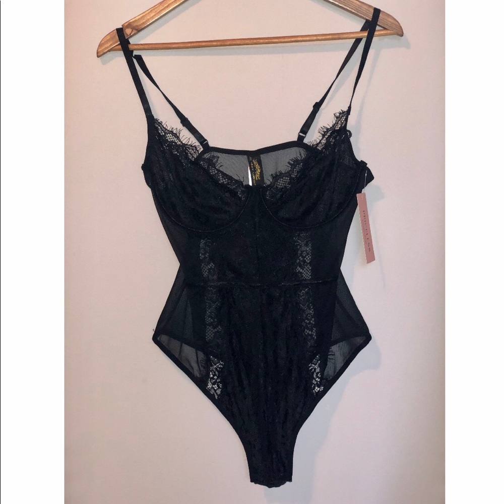 Black Lace Lingerie Bodysuit
